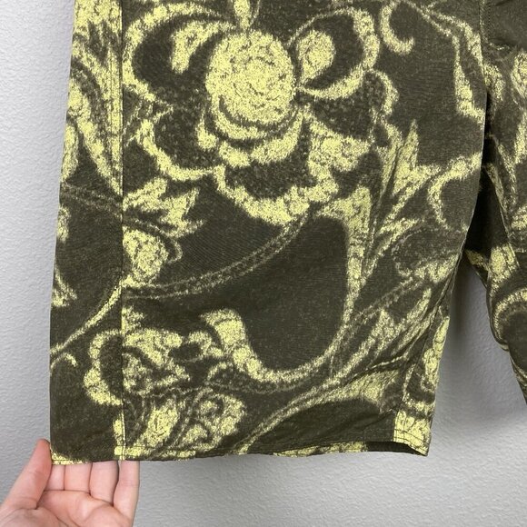 Patagonia Men's 36 Swim Trunks Shorts Green Brown Floral Tropical Vacation Beach - Picture 2 of 12